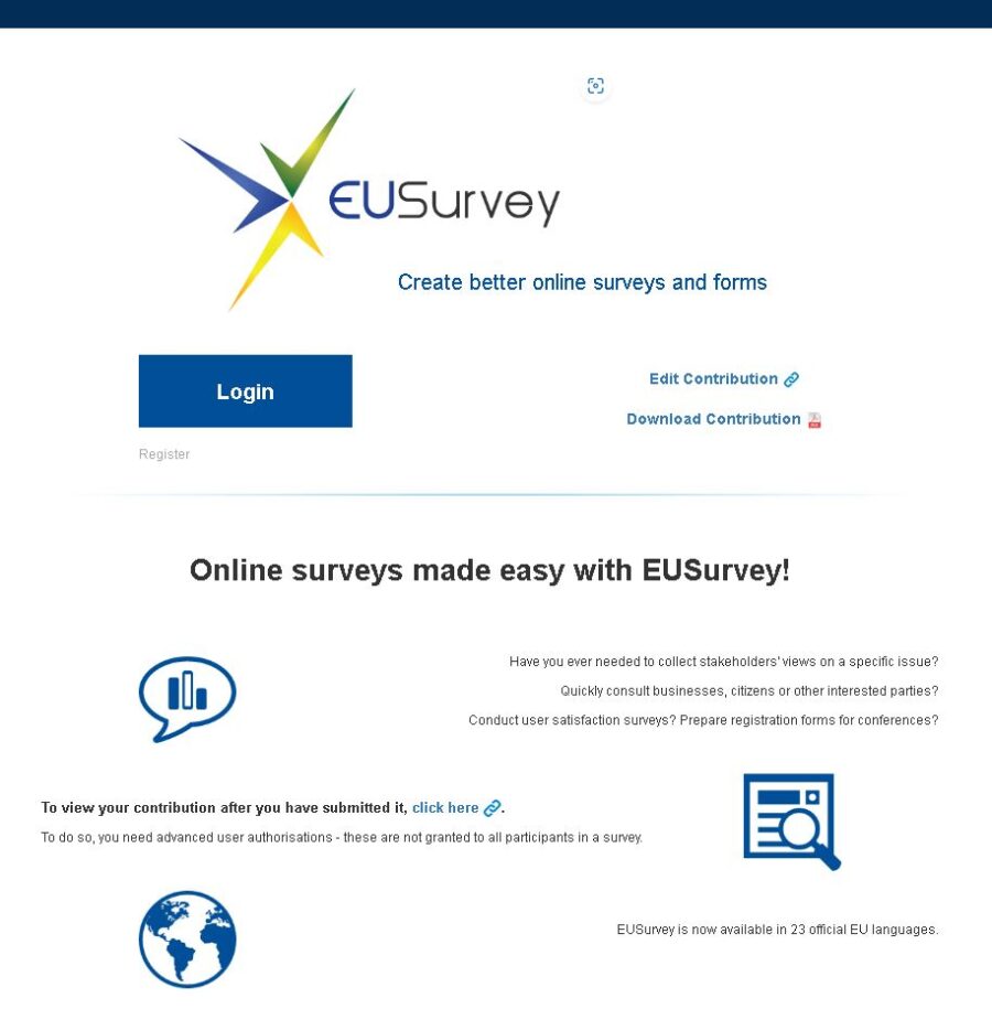 EU Survey Tool